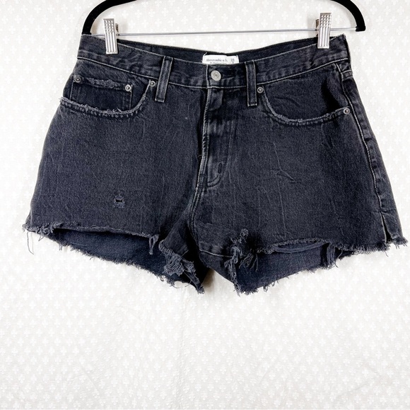 Abercrombie & Fitch Black Curve Love The Boyfriend Mid Rise Shirts - Picture 2 of 5